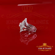 King Of Blings Engagement Ring Enhancer Guard Wrap Insert 2CT Moissanite 925 Silver White SZ7 King of Blings
