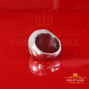 King of Bling's 925 Silver White 6.00ct VVS 'D' Moissanite Stone Round Rings SZ 10 Men's/Womens King of Blings