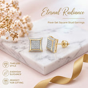 King Of Bling's 925 Sterling Silver 0.10ct Diamond Small For Women's & Men's Yellow Kite Earring KING OF BLINGS