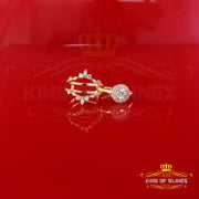 King Of Blings Women Enhancer Guard Wrap Insert Ring SZ 7 Yellow 925 Silver 1.66ct Moissanite King of Blings