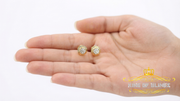 King of Blings-925 Sterling Silver 0.05ct Diamond For Women's Yellow Stud Round style Earrings KING OF BLINGS