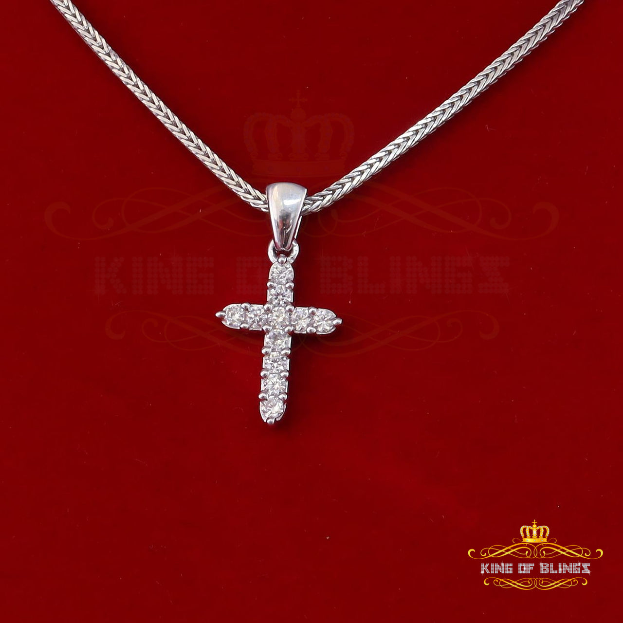 White 925 Sterling Silver Attractive special CROSS Pendant 2.09ct Cubic Zirconia