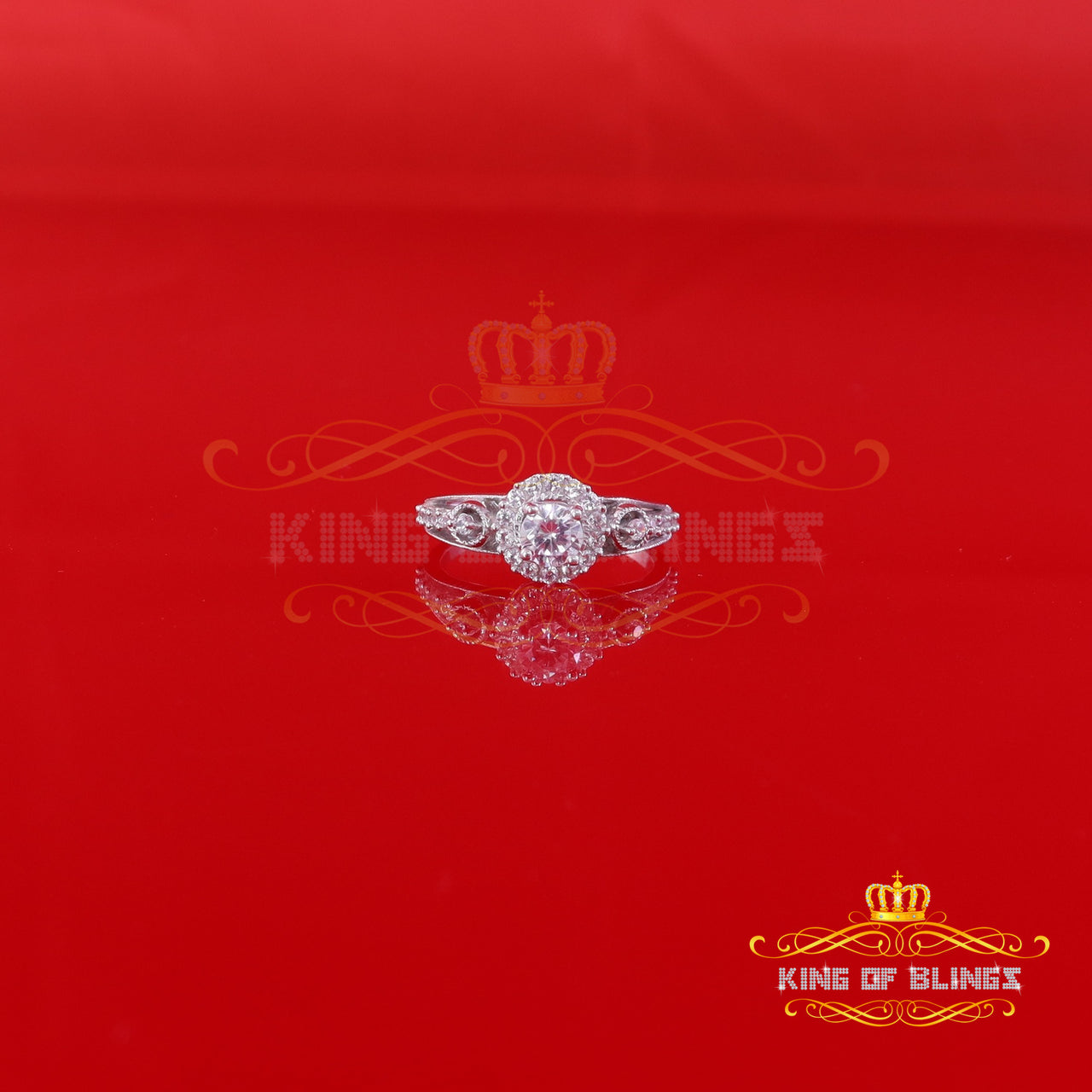 1.31ct Cubic Zirconia 925 White Sterling Silver Women Engagement Rings Size 7