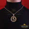 1.77ct Cubic Zirconia Sterling Yellow Silver ARIES Pendant For Men's & Women's KING OF BLINGS
