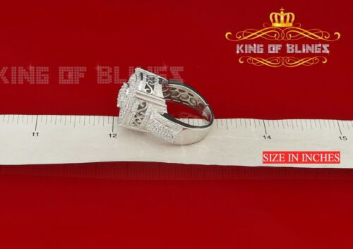 925 White Silver Round 5.60ct Cubic Zirconia Adjustable Ring SZ From 9 to 11 KING OF BLINGS