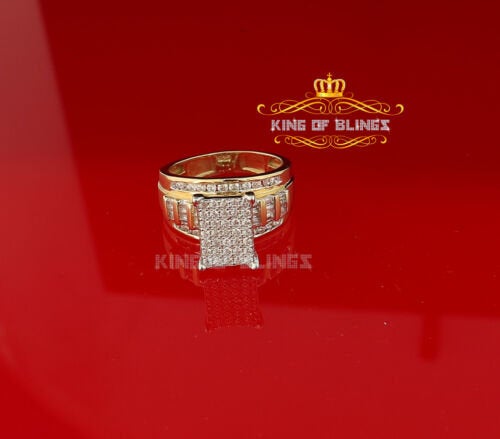 King Of Bling's 925 Sterling Yellow 2.25ct Cubic Zirconia Silver Cinderella Woman's Ring size 8