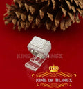 White 12.50ct Cubic Zirconia Cocktail Square Adjustable Ring From SZ 10 to 12 KING OF BLINGS