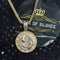 2.23ct Cubic Zirconia Sterling Yellow Silver PISCES Pendant For Men's & Women's KING OF BLINGS