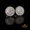 King of Blings- Aretes Para Hombre 925 White Silver 1.78ct Cubic Zirconia Round Women's Earrings KING OF BLINGS