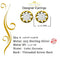King of Bling's 925 Yellow Silver 1.13ct Cubic Zirconia Women's & Men's Hip Hop Flower Earrings KING OF BLINGS