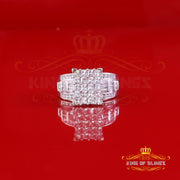 King Of Bling'sNew 4.32ct 925 Silver Cinderella White Cubic Zirconia Promise Womens Ring Size 6 KING OF BLINGS
