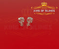 King of Blings- Aretes Para Hombre 925 White Silver 2.0ct Cubic Zirconia Round Women's Earrings KING OF BLINGS