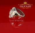 White Silver Square 3.80ct Cubic Zirconia Womens Adjustable Ring From SZ 10 to12 KING OF BLINGS