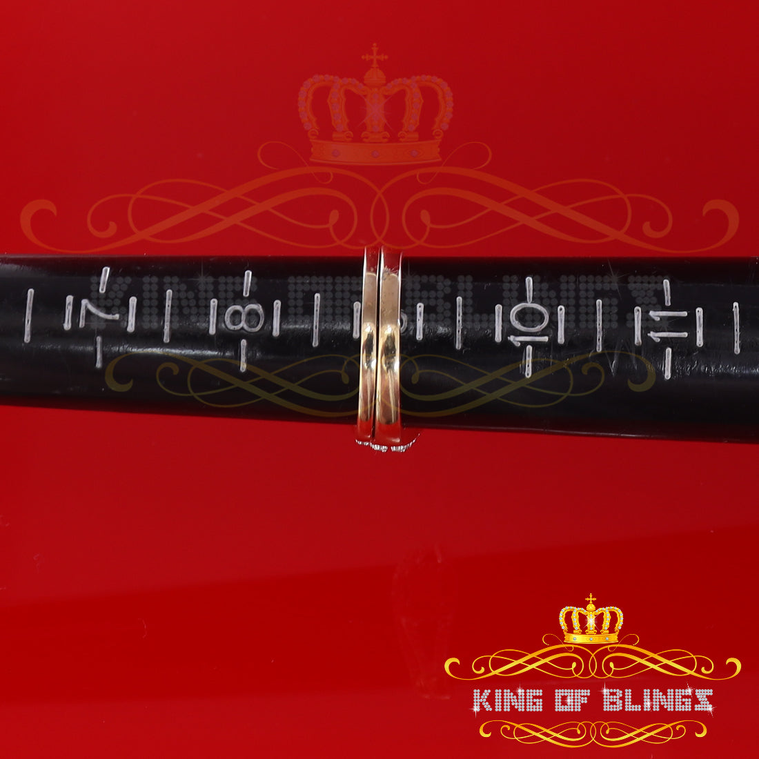 King Of Bling's 925 Sterling Yellow Silver Square 1.50ct Cubic Zirconia Womens Ring Size - 9 KING OF BLINGS