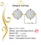 King of Bling's Aretes Para Hombre 925 Yellow Silver 1.06ct Cubic Zirconia Round Mens Earrings KING OF BLINGS