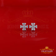 King of Bling's WhiteTory Burch 1.0ct VVS 'D' Moissanite Men's/Womens 925 Silver Stud Earrings KING OF BLINGS