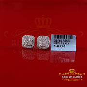 King of Bling's 925 White Silver 1.50ct VVS 'D' Baguette Moissanite Men's/Womens Stud Earrings KING OF BLINGS