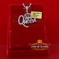 King Of Bling's Surprise 1.00ct Real Moissanite White 925 Silver Pendant for your Queen W/ crown King Of Blings