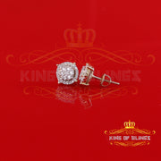 King  of Bling's 925 Sterling Silver Yellow 0.40ct VVS 'D' Moissanite Men's Womens Stud Earrings KING OF BLINGS