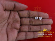 King  of Bling's 2.50ct VVS 'D' Moissanite Men's/Womens 925 Silver Yellow Round Stud Earrings KING OF BLINGS