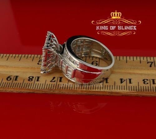 King Of Bling'sWomen's 6.04ct White Cubic Zirconia Silver Fashion Ring Size 9 KING OF BLINGS