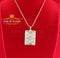Yellow 925 Sterling Silver Shape Rectangle Pendant with 10.31ct Cubic Zirconia KING OF BLINGS