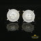 King of Blings- 925 White Sterling Silver 1.07ct Cubic Zirconia Women's Hip Hop Rounds Earrings KING OF BLINGS