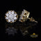 King of Bling's 3.20ct Cubic Zirconia 925 Yellow Sterling Silver Hip Hop Flower Ladies Earrings KING OF BLINGS
