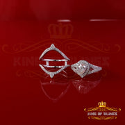 King Of Blings Enhancer Guard Wrap Insert Ring 925 White Silver1.75ct VVS D Pear Moissanite SZ7 King of Blings