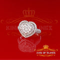 925 Sterling White Silver 2.89ct Cubic Zirconia Heart Promise Womens Ring Size 8 KING OF BLINGS