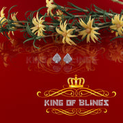 King Of Bling's 925 Sterling Silver White 0.15ct Diamond For Women's / Men's Stud Heart Earring KING OF BLINGS