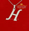 Fancy White 925 Sterling Silver All ALPHABET Pendant with Cubic Zirconia Stone KING OF BLINGS