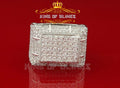 White 12.50ct Cubic Zirconia Cocktail Square Adjustable Ring From SZ 10 to 12 KING OF BLINGS