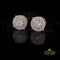 King of Bling's 925 Yellow Sterling Silver 0.83ct Cubic Zirconia Women's Hip Hop Round Earrings KING OF BLINGS