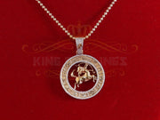 1.77ct Cubic Zirconia Sterling Yellow Silver SAGITTARIUS Pendant For Men & Women KING OF BLINGS