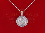 Sterling White Silver PISCES Pendant For Men's & Women's 2.23ct Cubic Zirconia KING OF BLINGS