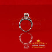King of Bling's White 5.00ct Moissanite Sterling Silver Mens/Women Bridal Rings Rectangle Size 8 KING OF BLINGS