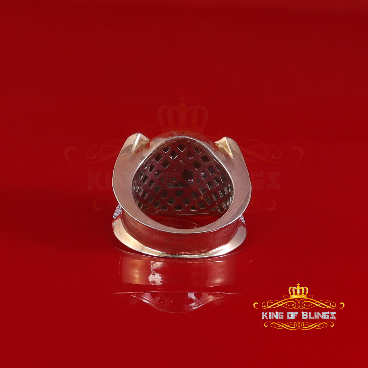 King Of Bling's 925 Silver Yellow Rhodium Plated 5.37ct Cubic Zirconia Cocktail Womens Ring SZ 8