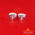 King of Bling's Men's/Women's 925 Silver White 0.50 ct VVS 'D' Moissanite Medusa Stud Earrings KING OF BLINGS