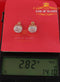 King of Bling's Aretes Para Hombre 925 Yellow Silver 1.98ct Cubic Zirconia Round Women's Earring KING OF BLINGS