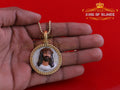 King Of Bling's Jesus 925 Silver 2.00ct W/Crushed Moissanite "1.50" Yellow Jesus Charm Pendant KING OF BLINGS