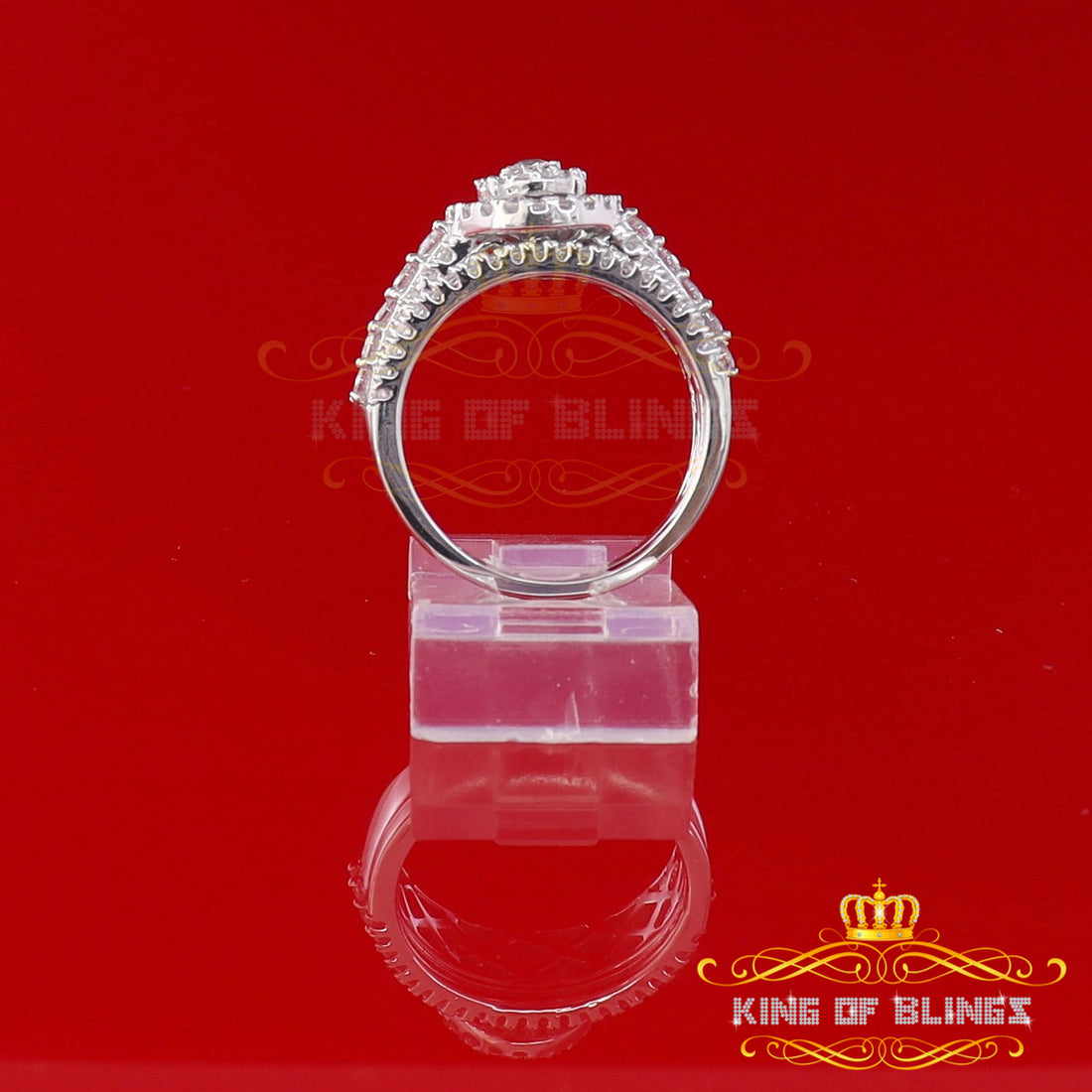 King Of Bling's3.20ct Cubic Zirconia 925 Sterling Silver White Womens Round Womens Ring Size 7 KING OF BLINGS