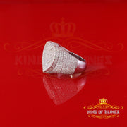 King of Bling's Men's/Womens 925 Silver White 7.00ct VVS 'D' Moissanite Stone Heart Rings SZ 10 King of Blings