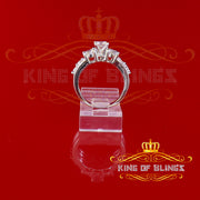 King Of Bling's4.82ct White Cubic Zirconia 925 Sterling Silver Bridal Fashion Womens Ring SZ 7 KING OF BLINGS