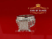 King Of Bling'sWomen's 6.04ct White Cubic Zirconia Silver Fashion Ring Size 9 KING OF BLINGS