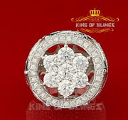 King Of Bling'sWhite Silver Cubic Zirconia 16.50ct Men's Adjustable Ring From Size 10 to 12 KING OF BLINGS