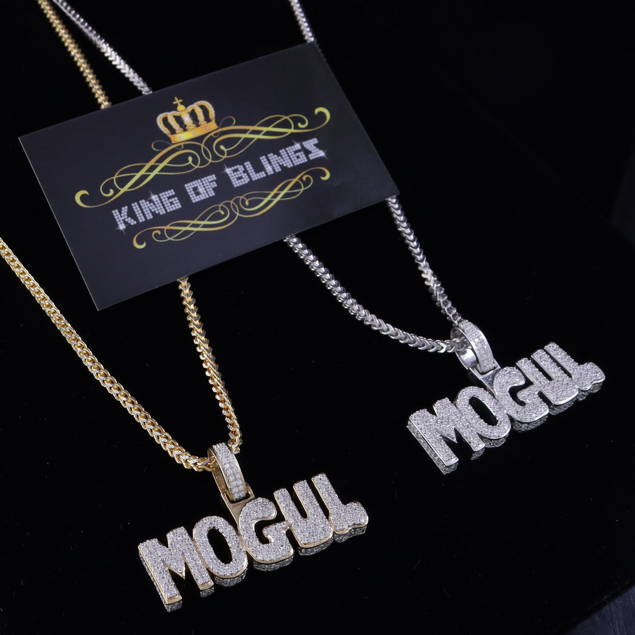 King Of Bling's King of Bling's Yellow Sterling Silver Mogul Pendant with 3.82ct Cubic Zirconia KING OF BLINGS