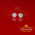 King of Bling's 1.00ct VVS 'D' Moissanite Men's/Womens 925 Silver White Round Stud Earrings KING OF BLINGS