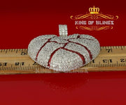 King Of Bling's "Heart"Broken Shape 925 Silver White 20.01ct Cubic Zirconia KING OF BLINGS