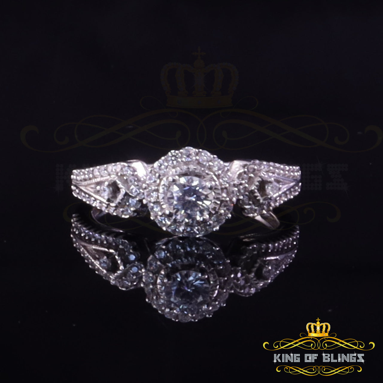 1.59ct Cubic Zirconia White Sterling Silver Men's/ Women Engagement Rings Size 7